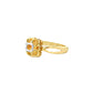 Dual Tone Floral Radiance Gold Ring