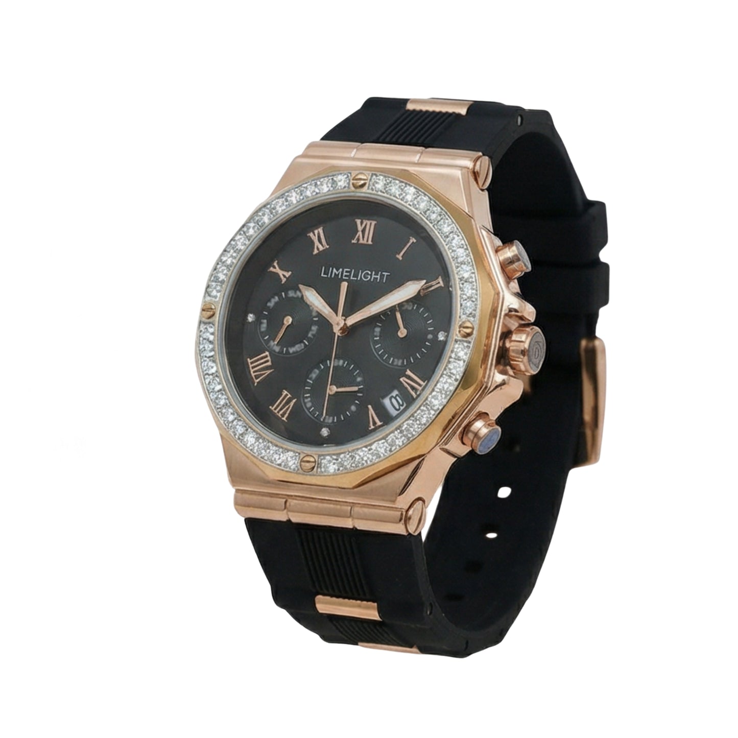 Aurea, 36.5MM Round Case, Quartz Analogue Watch with Silicon Strap for Women, 100M Water Resistance