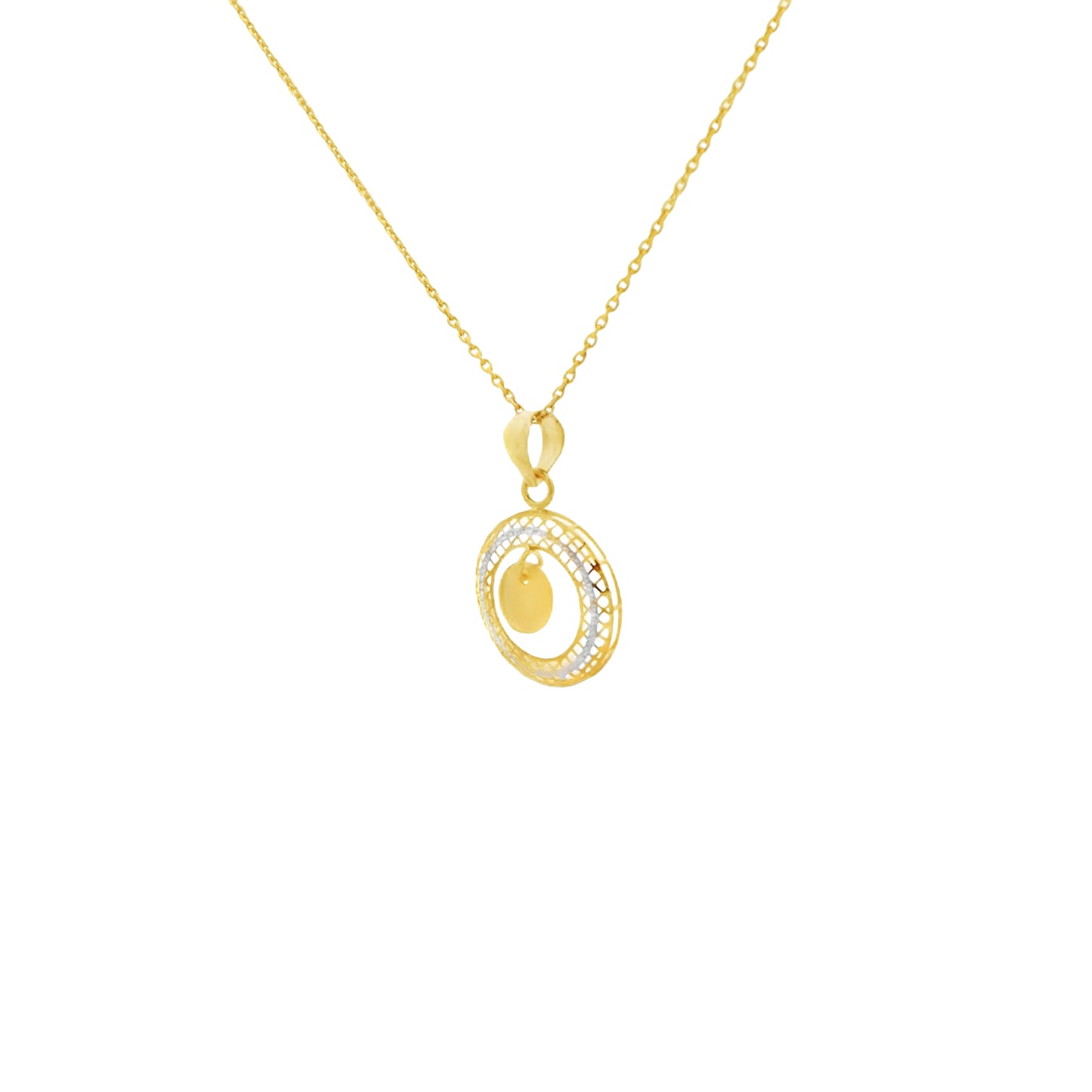 Concentric Circle Gold Pendant