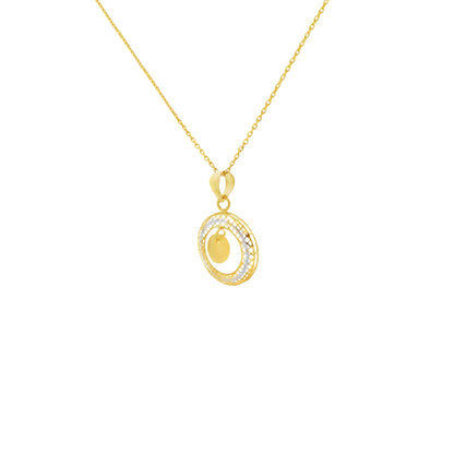 Concentric Circle Gold Pendant