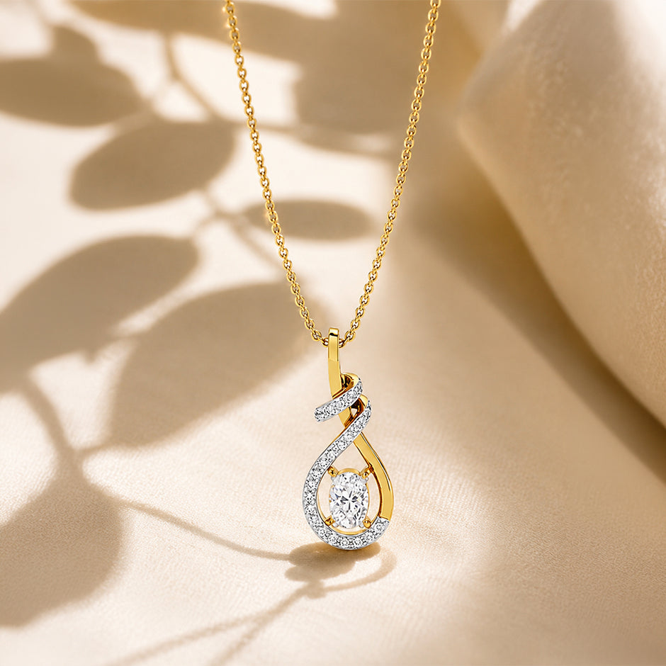 Golden Grace Diamond Pendant