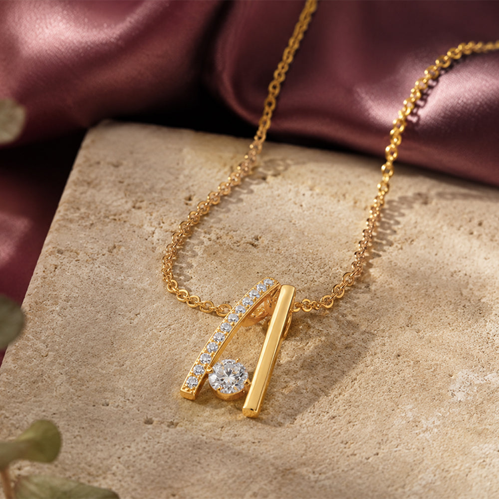 Golden Harmony Diamond Pendant