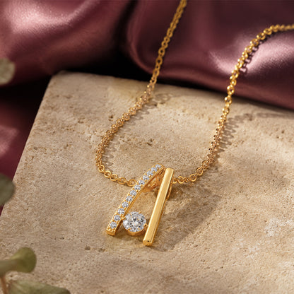 Golden Harmony Diamond Pendant