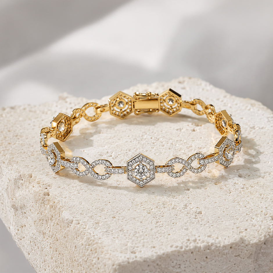 Clover Diamond Tennis Bracelet