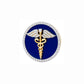 The Prestige Doctor Diamond Brooch in 925 Silver with Blue Enamel and Yellow Finish