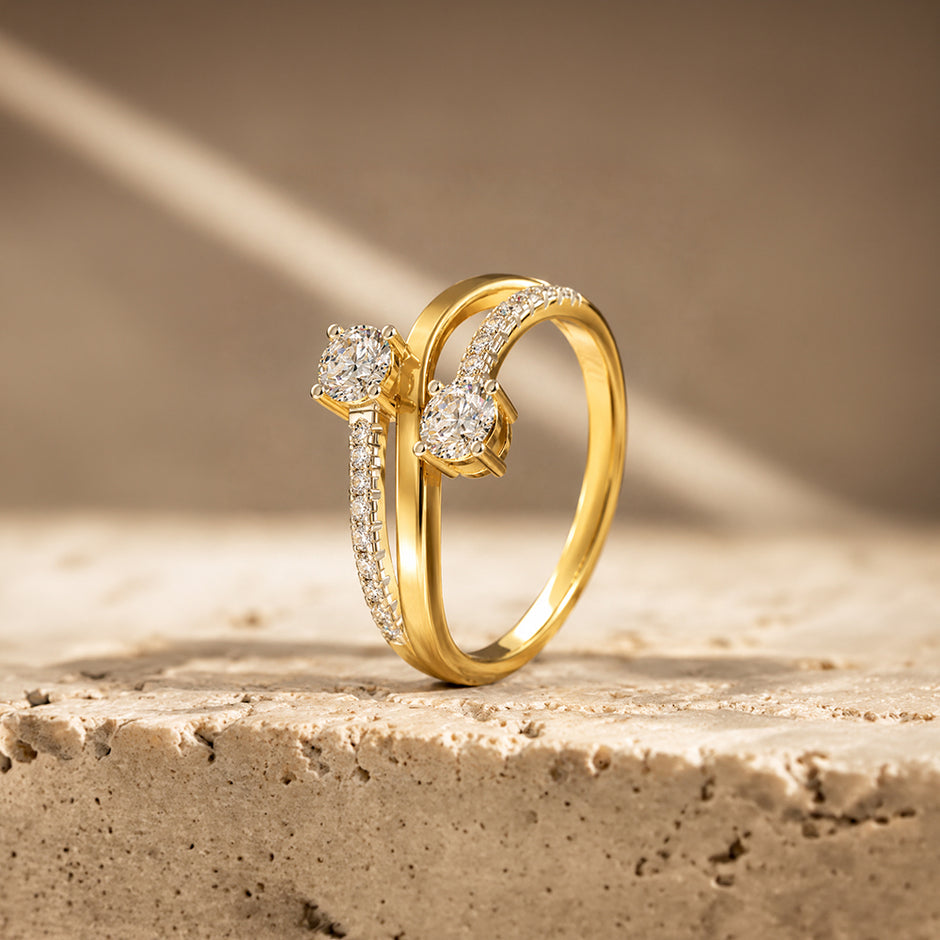 Sapphire Spark Diamond Ring