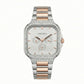 Meridian, 39MM Square Case, Quartz Analogue Watch with Metal Strap for Men, 50M Water Resistance