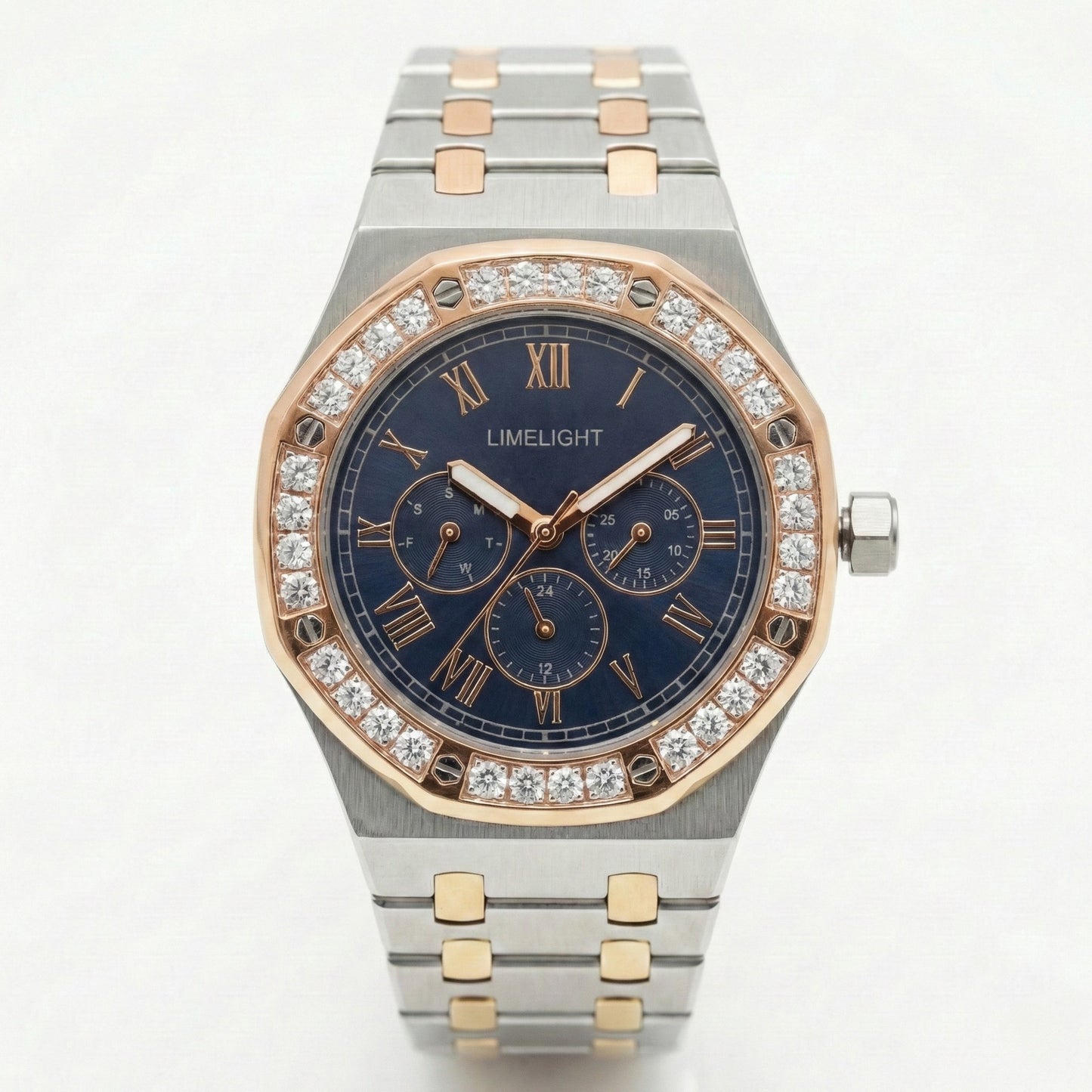 Octavia Royale, 42MM Round Case, Quartz Analogue Watch with Metal Strap for Men, 50 MM Water Resistance