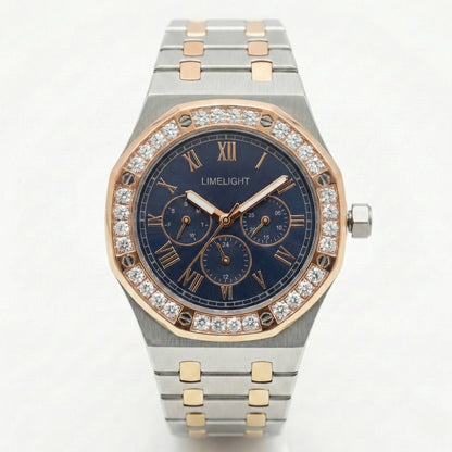 Octavia Royale, 42MM Round Case, Quartz Analogue Watch with Metal Strap for Men, 50 MM Water Resistance