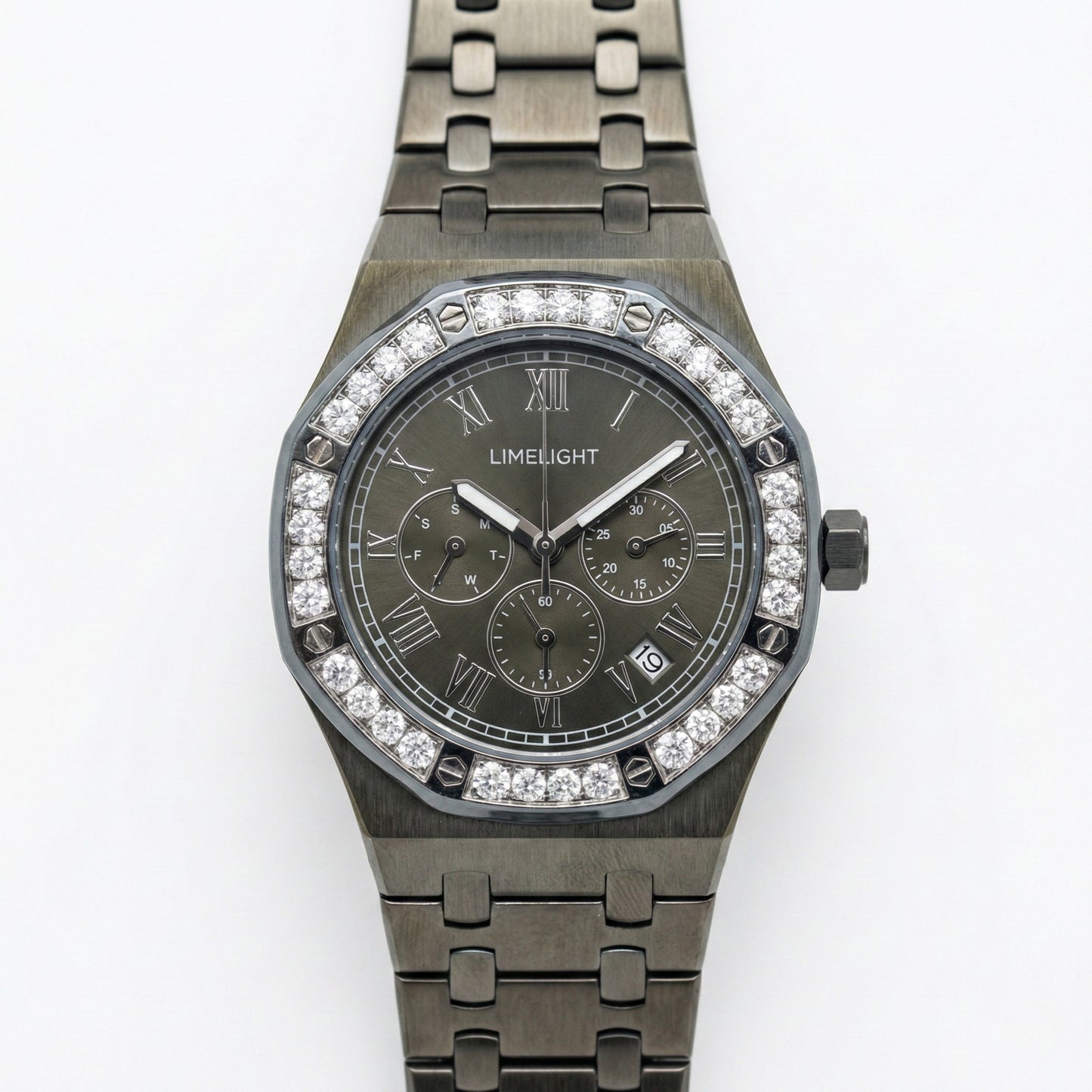 Octavia Royale, 42MM Round Case, Quartz Analogue Watch with Metal Strap for Men, 50 MM Water Resistance