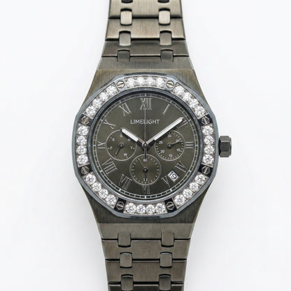 Octavia Royale, 42MM Round Case, Quartz Analogue Watch with Metal Strap for Men, 50 MM Water Resistance