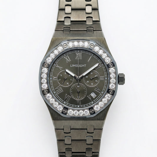 Octavia Royale, 42MM Round Case, Quartz Analogue Watch with Metal Strap for Men, 50 MM Water Resistance