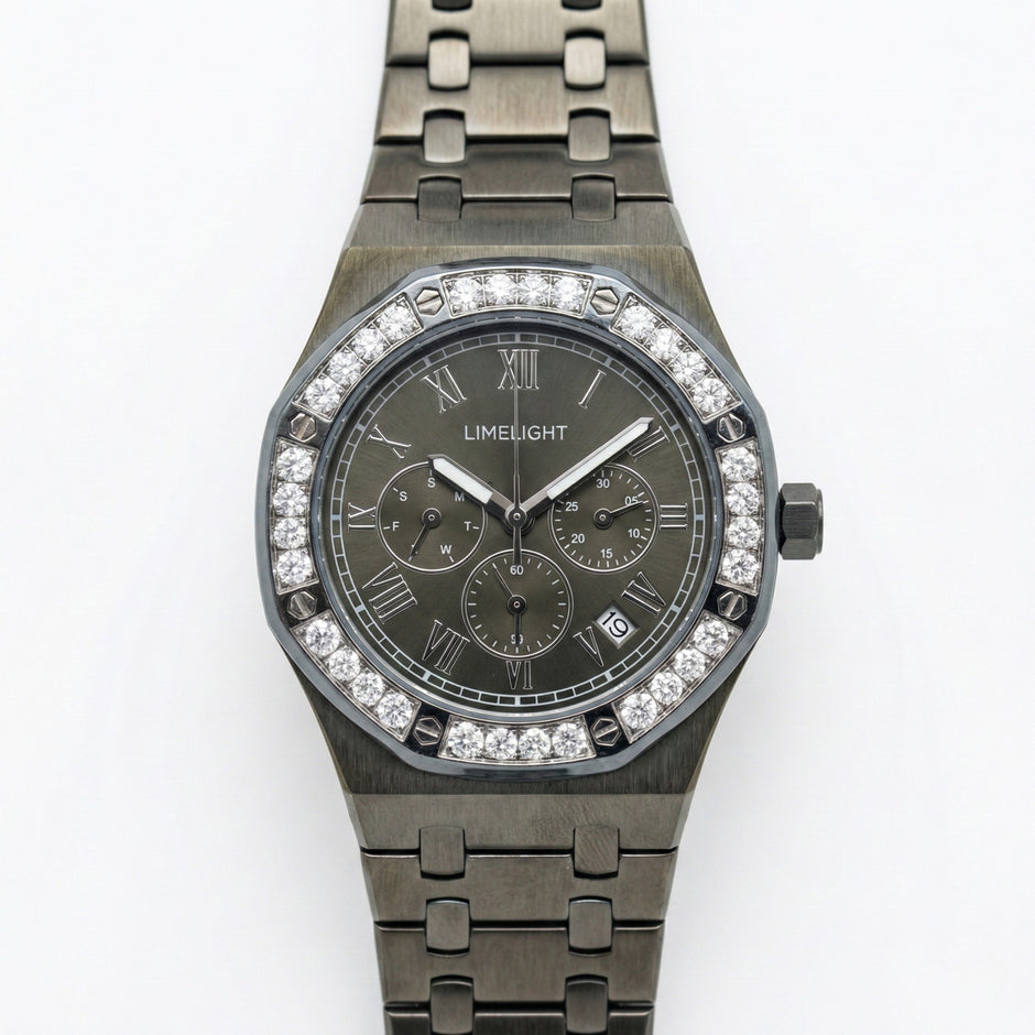 Octavia Royale, 42MM Round Case, Quartz Analogue Watch with Metal Strap for Men, 50 MM Water Resistance