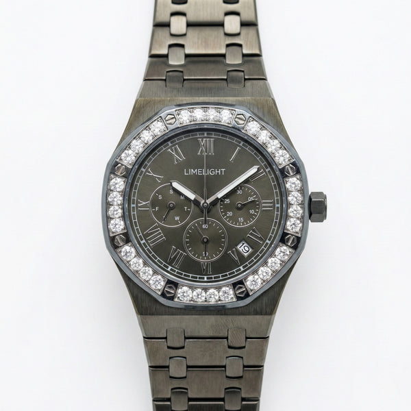 Octavia Royale, 42MM Round Case, Quartz Analogue Watch with Metal Strap for Men, 50 MM Water Resistance