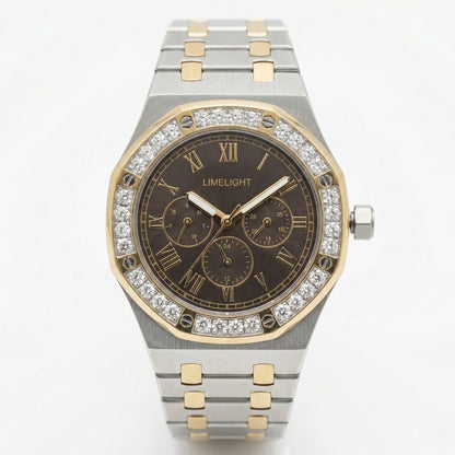 Octavia Royale, 42MM Round Case, Quartz Analogue Watch with Metal Strap for Men, 50 MM Water Resistance