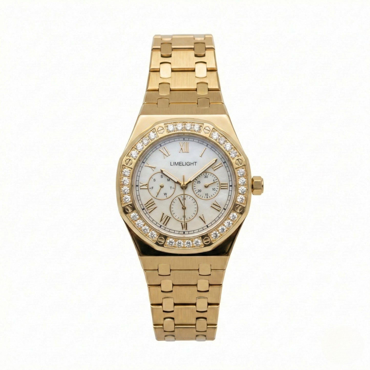 Octavia Royale, 42MM Round Case, Quartz Analogue Watch with Metal Strap for Men, 50 MM Water Resistance