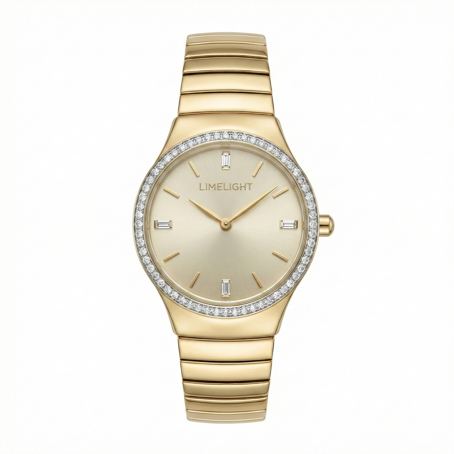Ethereal Baguette Edition (Mother of Pearls), 34MM Round Case, Quartz Analogue Watch with Metal Strap for Women, 50M Water Resistance
