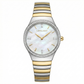 Ethereal Baguette Edition (Mother of Pearls), 34MM Round Case, Quartz Analogue Watch with Metal Strap for Women, 50M Water Resistance