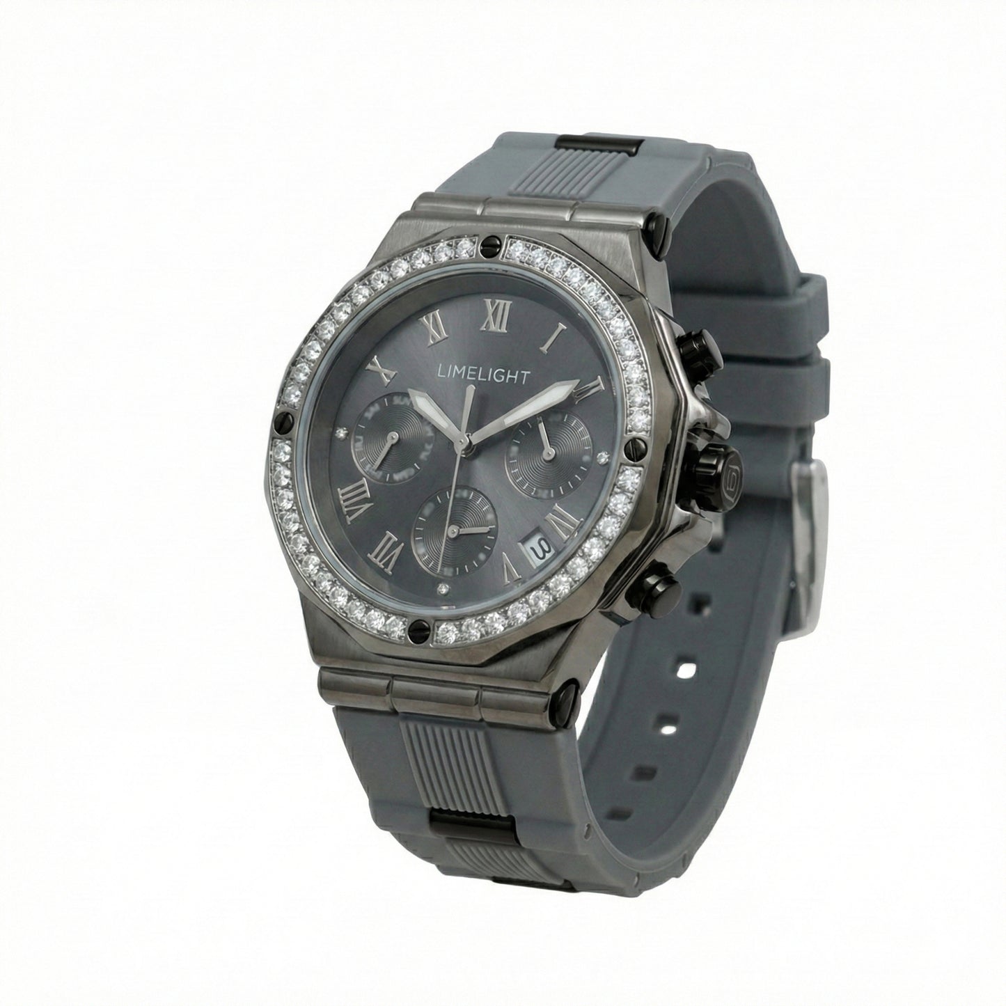Slate Prime, 45 MM Round Case, Quartz Analogue Watch with Silicon Strap for Men, 100M Water Resistance