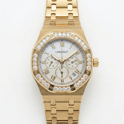 Octavia Royale, 42MM Round Case, Quartz Analogue Watch with Metal Strap for Men, 50 MM Water Resistance