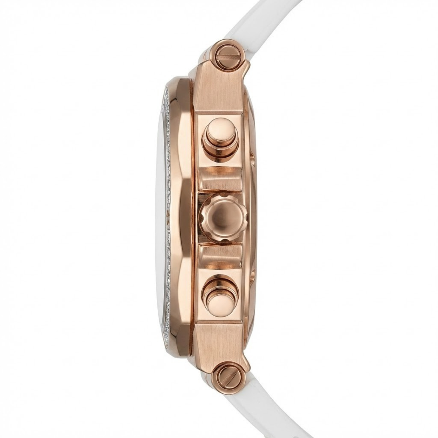 Aurea, 36.5MM Round Case, Quartz Analogue Watch with Silicon Strap for Women, 100M Water Resistance