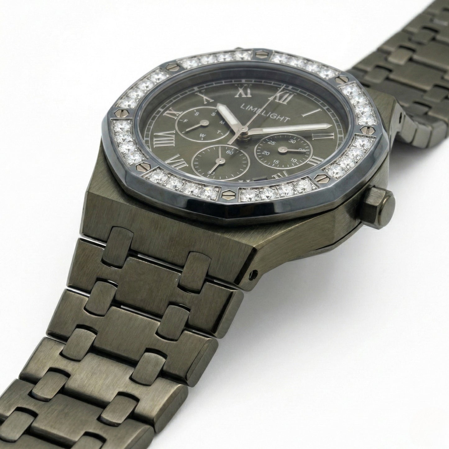 Octavia Royale, 42MM Round Case, Quartz Analogue Watch with Metal Strap for Men, 50 MM Water Resistance