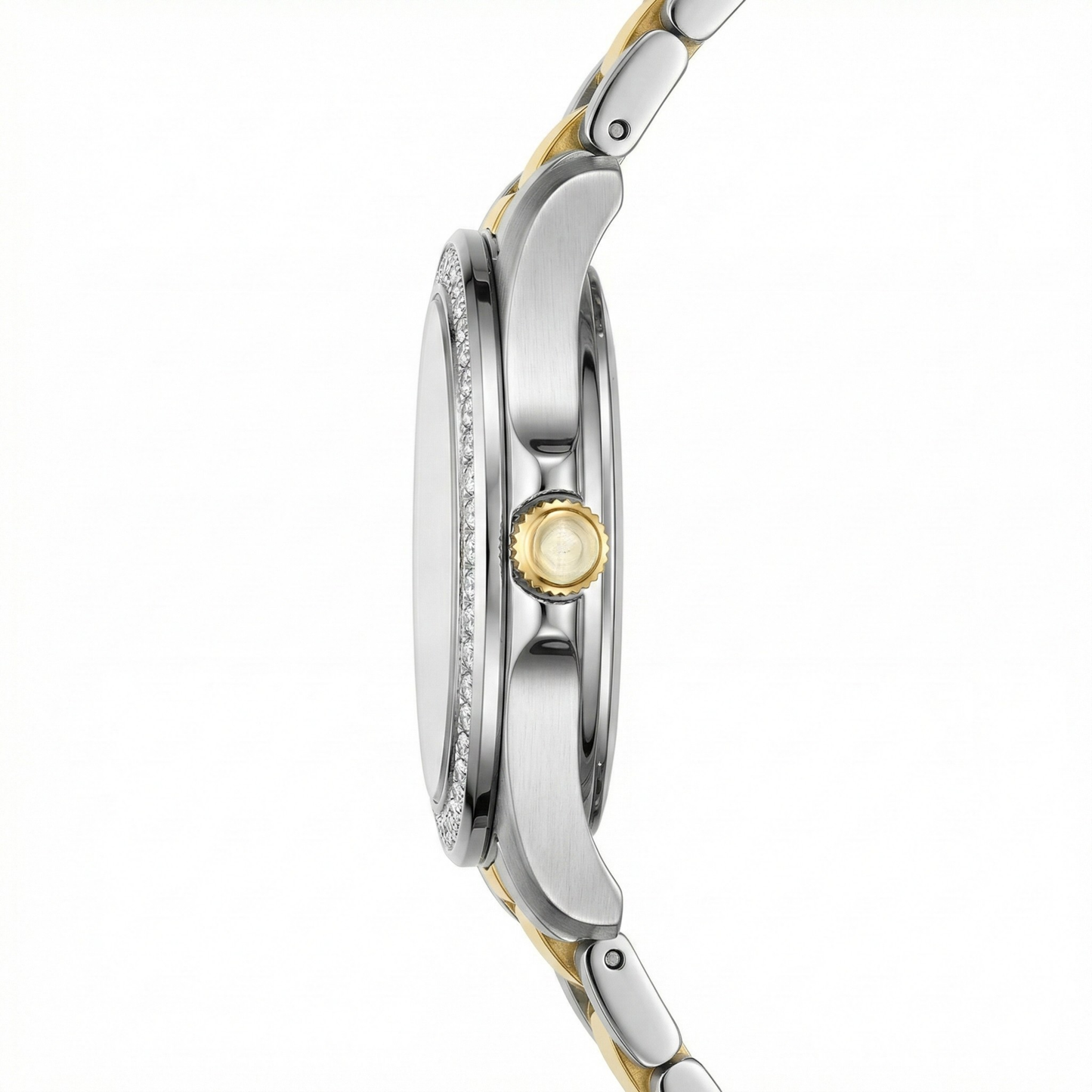 Ethereal Baguette Edition (Mother of Pearls), 34MM Round Case, Quartz Analogue Watch with Metal Strap for Women, 50M Water Resistance