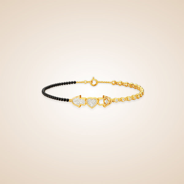 The Hamsa Guardian Diamond Mangalsutra Bracelet