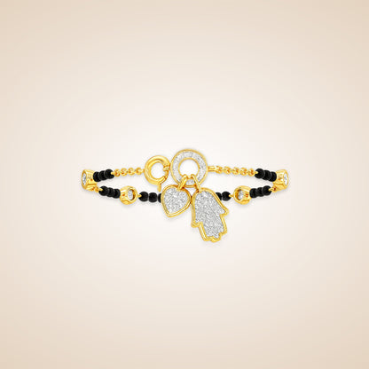 The Sacred Charms Diamond Mangalsutra Bracelet
