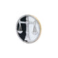 The Counsel Lawyer Diamond Brooch in 925 Silver with Black & White Enamel