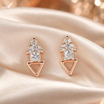 The V Drop Diamond Earrings