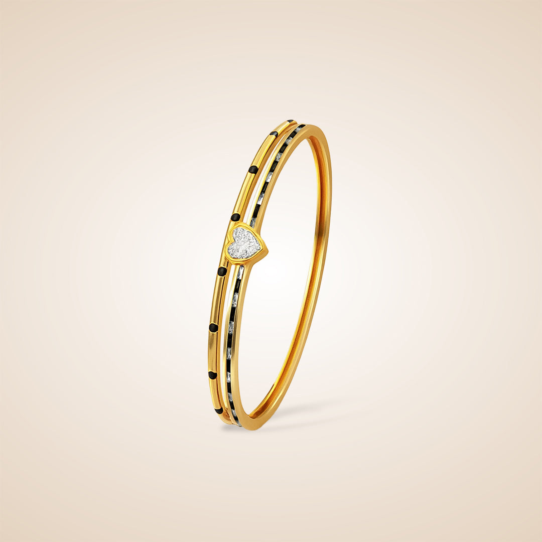 The Anchored Heart Diamond Mangalsutra Bracelet