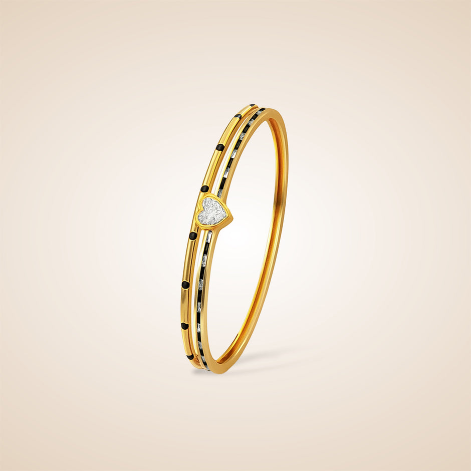 The Anchored Heart Diamond Mangalsutra Bracelet