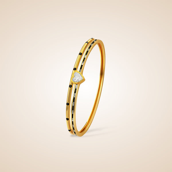 The Anchored Heart Diamond Mangalsutra Bracelet