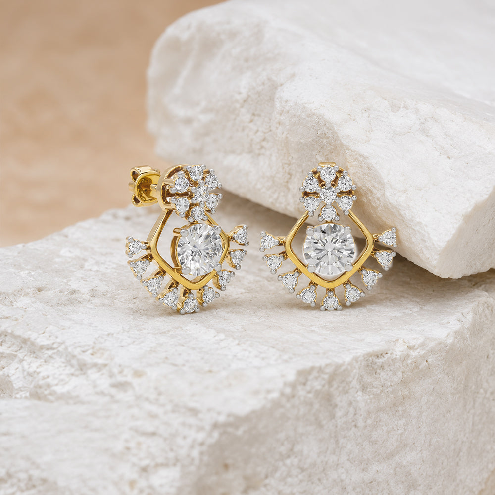 Celestial Drop Diamond Earrings