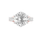 Infinity Round Solitiare Diamond Engagement Ring 18 KT / Rose Gold / 13