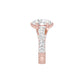 Infinity Round Solitiare Diamond Engagement Ring 18 KT / Rose Gold / 13