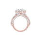 Infinity Round Solitiare Diamond Engagement Ring 18 KT / Rose Gold / 13