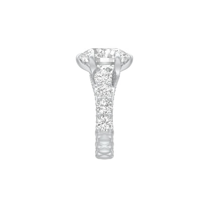 Infinity Round Solitiare Diamond Engagement Ring 18 KT / White Gold / 13