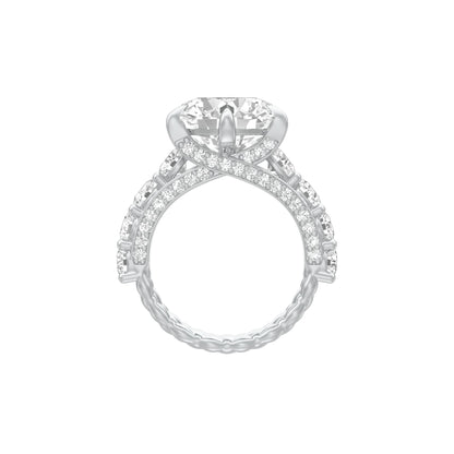 Infinity Round Solitiare Diamond Engagement Ring 18 KT / White Gold / 13