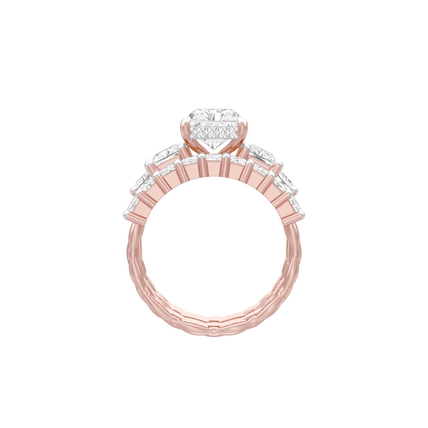The Radiant Round Shine Engagement Ring 18 KT / Rose Gold / 13