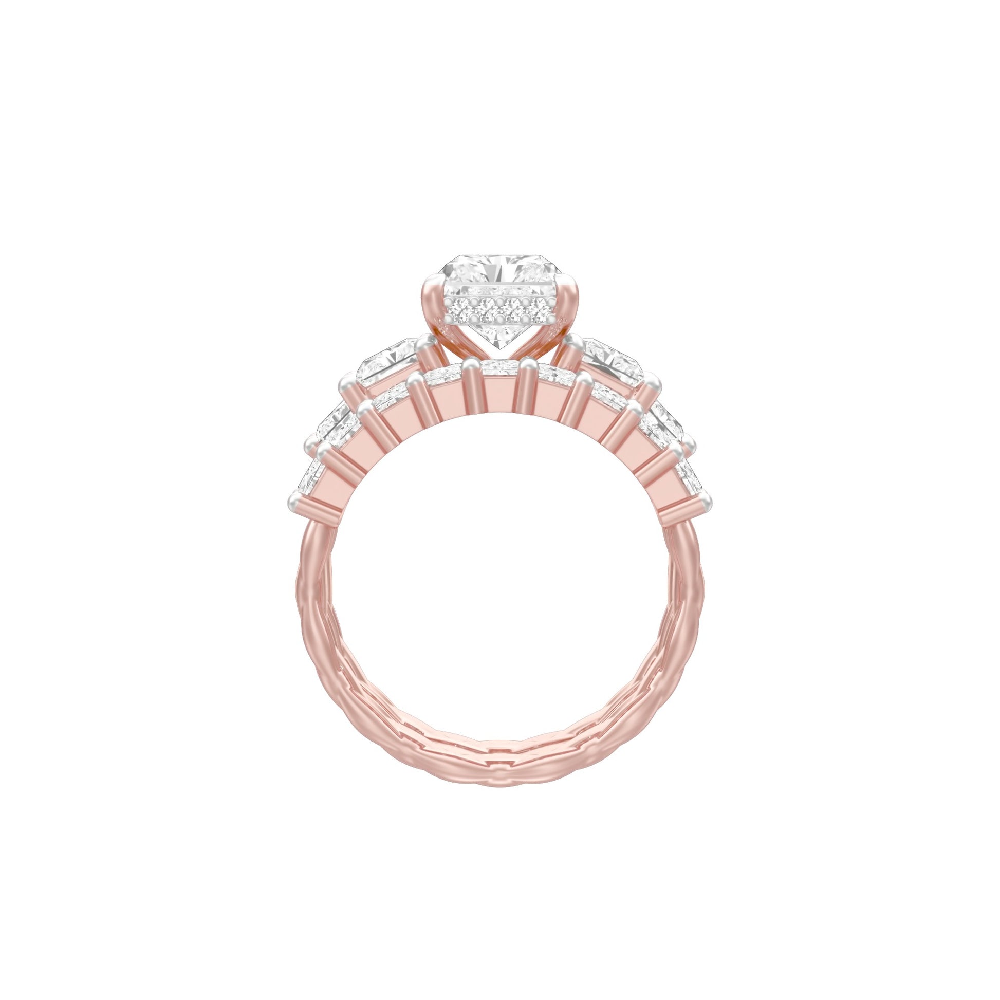 The Radiant Round Shine Engagement Ring 18 KT / Rose Gold / 13
