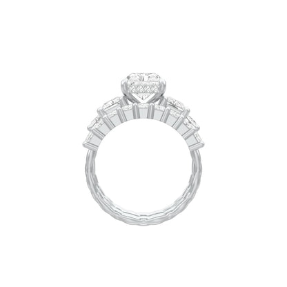 The Radiant Round Shine Engagement Ring 18 KT / White Gold / 13