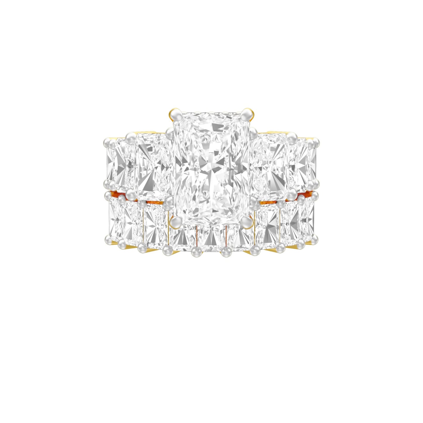 The Radiant Round Shine Engagement Ring 18 KT / Yellow Gold / 13