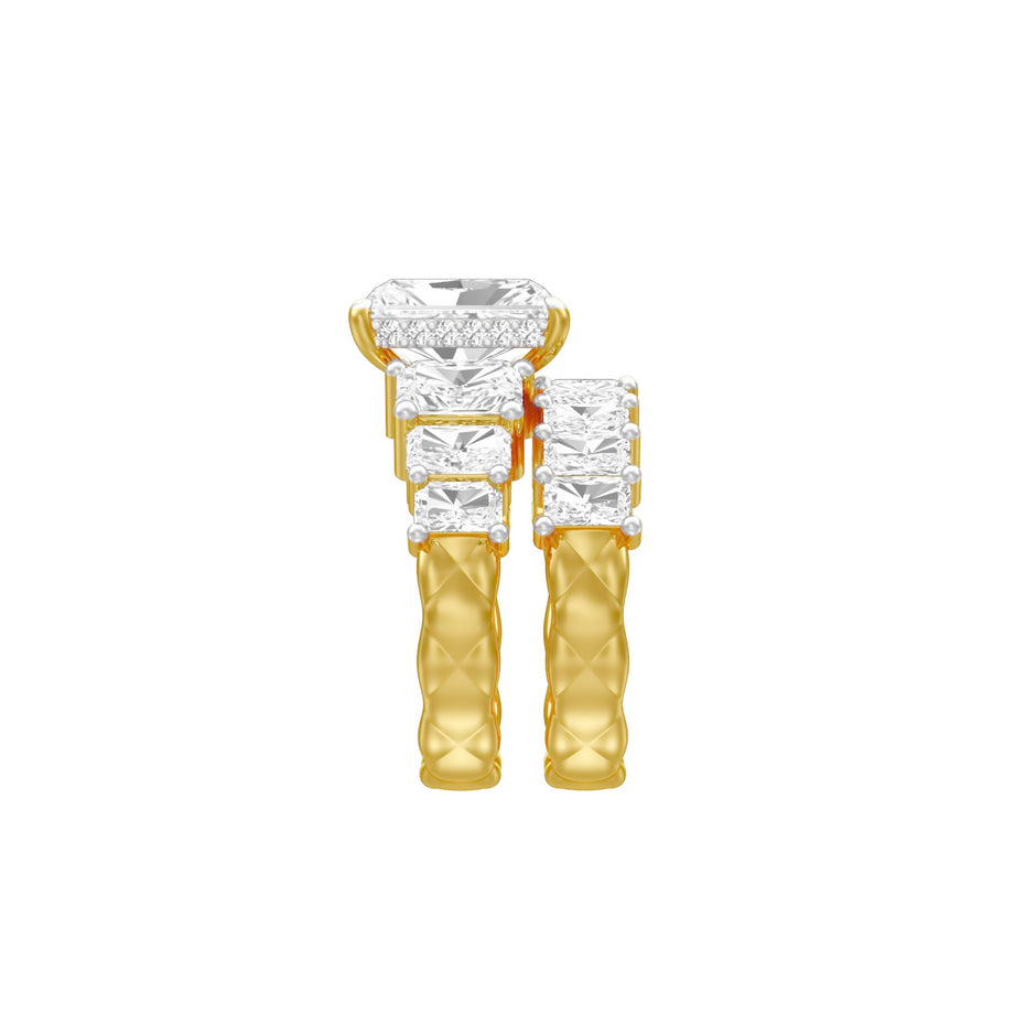 The Radiant Round Shine Engagement Ring 18 KT / Yellow Gold / 13