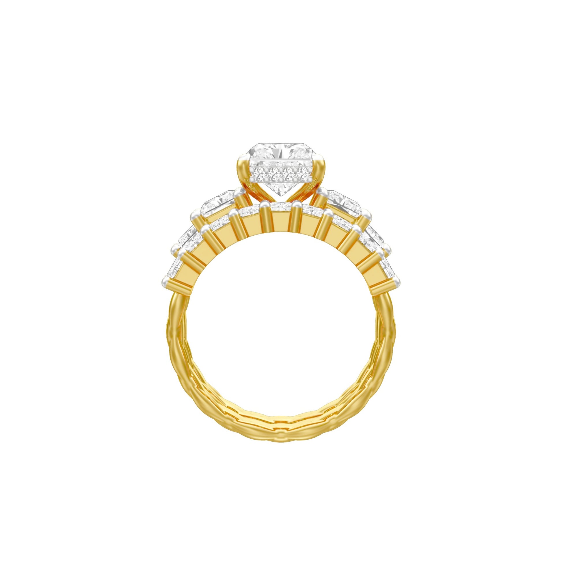 The Radiant Round Shine Engagement Ring 18 KT / Yellow Gold / 13