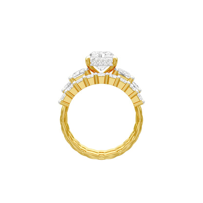 The Radiant Round Shine Engagement Ring 18 KT / Yellow Gold / 13