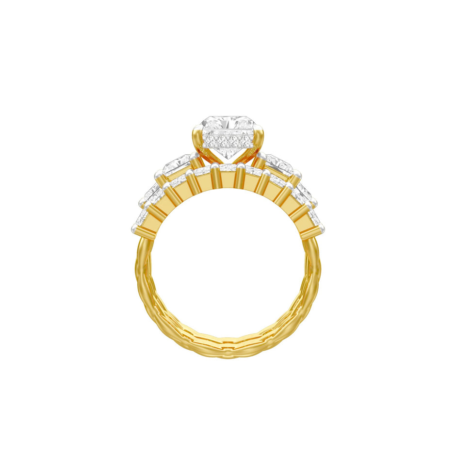The Radiant Round Shine Engagement Ring 18 KT / Yellow Gold / 13