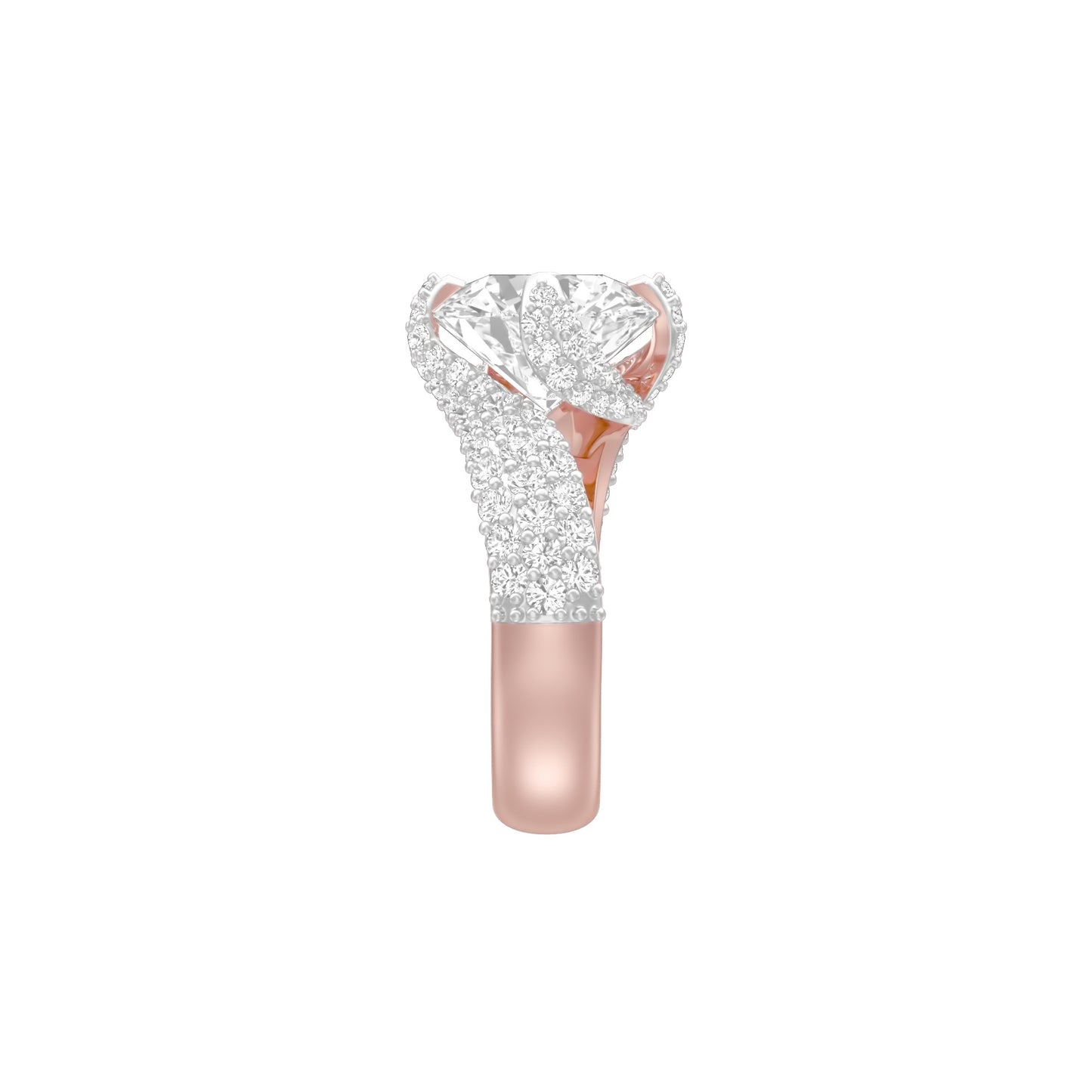 Main Character Solitaire Diamond Engagement Ring 18 KT / Rose Gold / 13