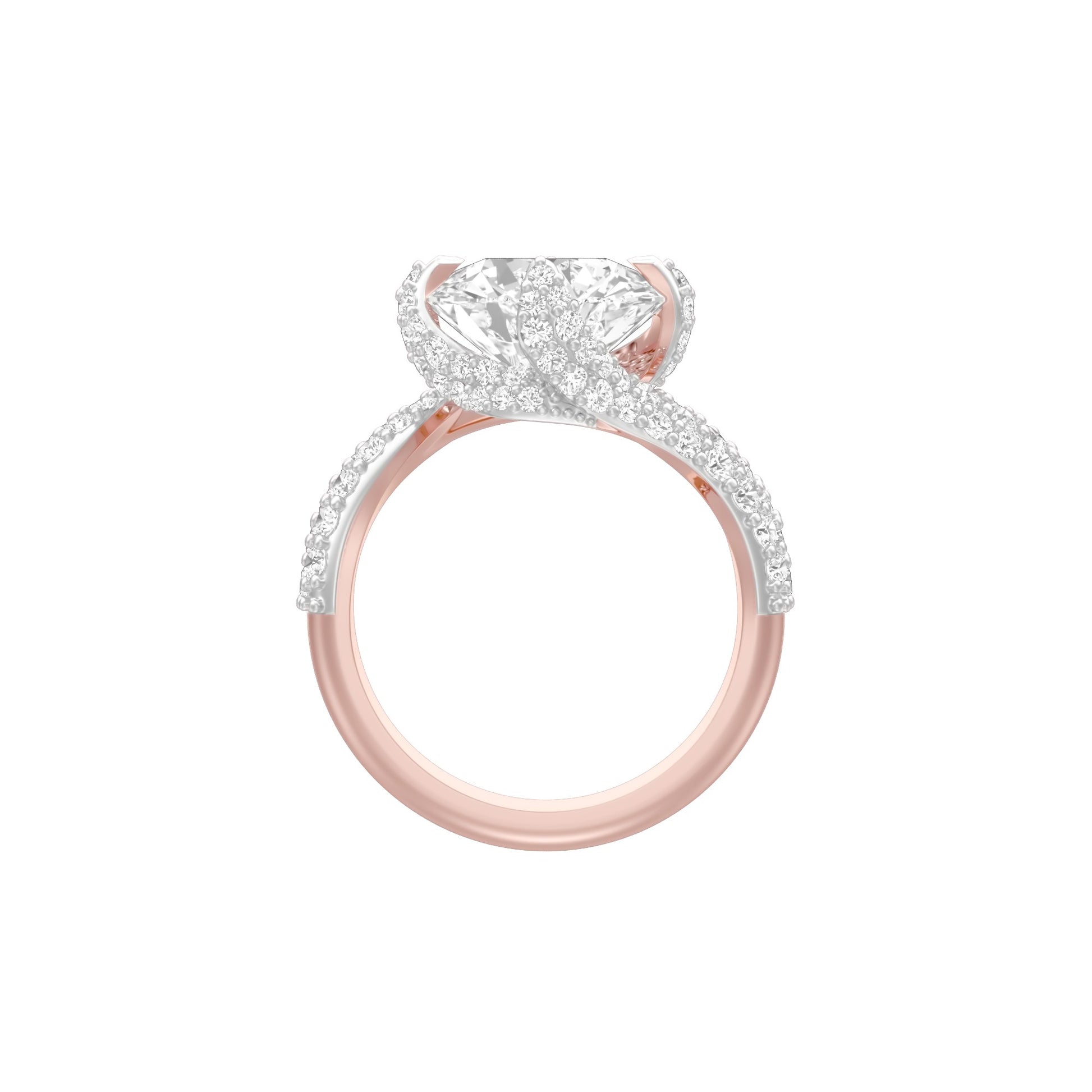 Main Character Solitaire Diamond Engagement Ring 18 KT / Rose Gold / 13